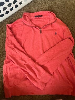 Polo by Ralph Lauren Men’s Coral Half-Zip Pullover Sweater